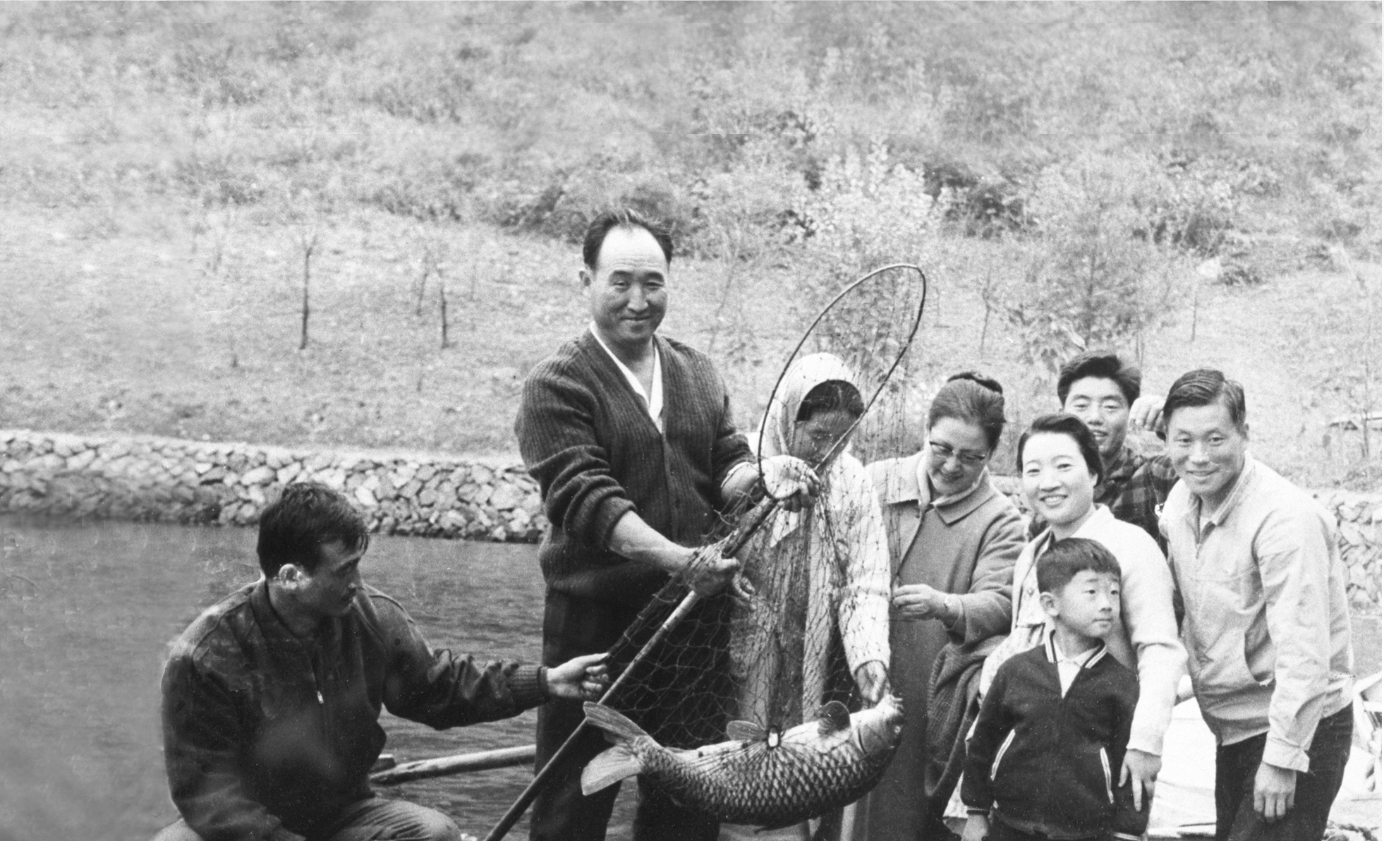 Rev. Sun Myung Moon fishing